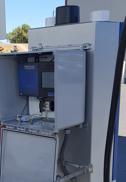Omntec Proteus mounted on a Ward Fuel Control Terminal